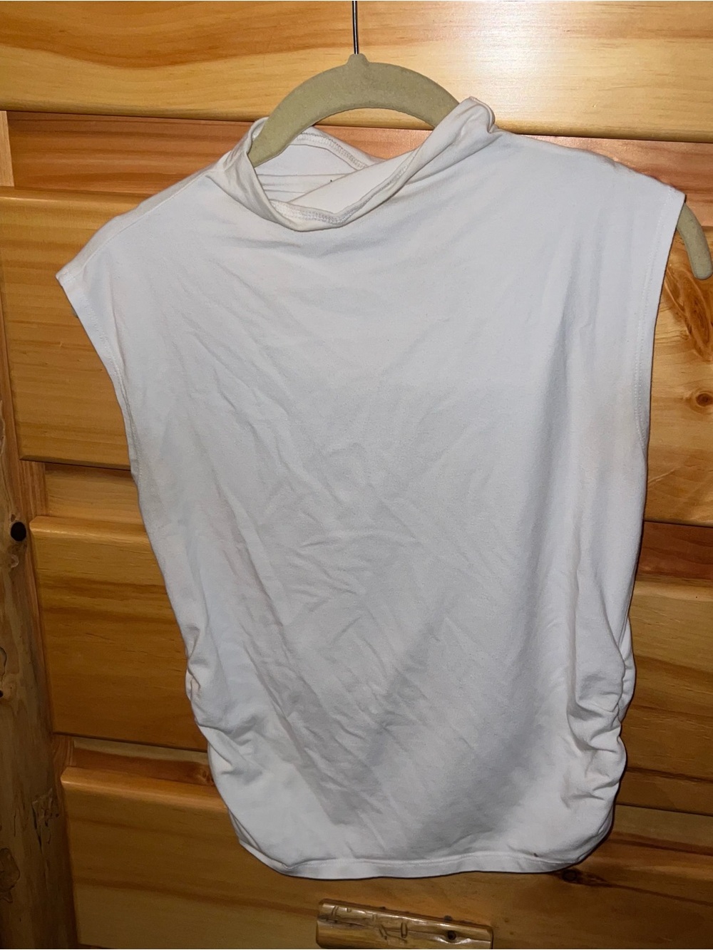LOFT White Sleeveless Mock Neck Tank
